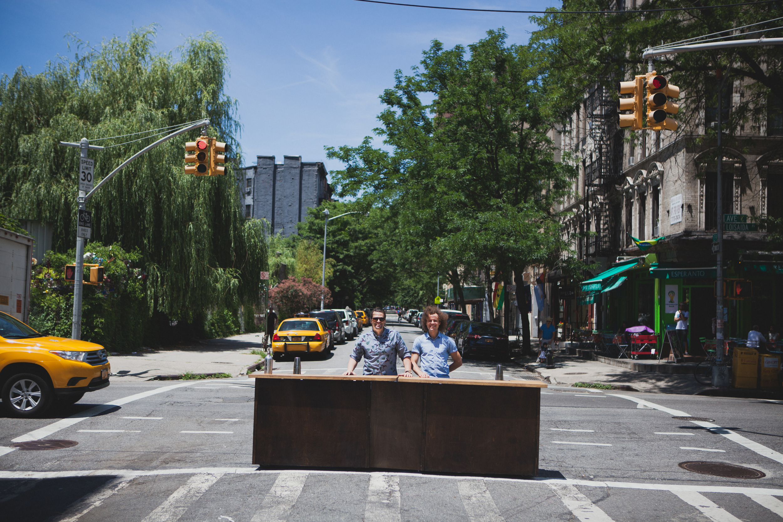 Jason and Brian of Cocktails in Motion with their 11' (very) portable bar