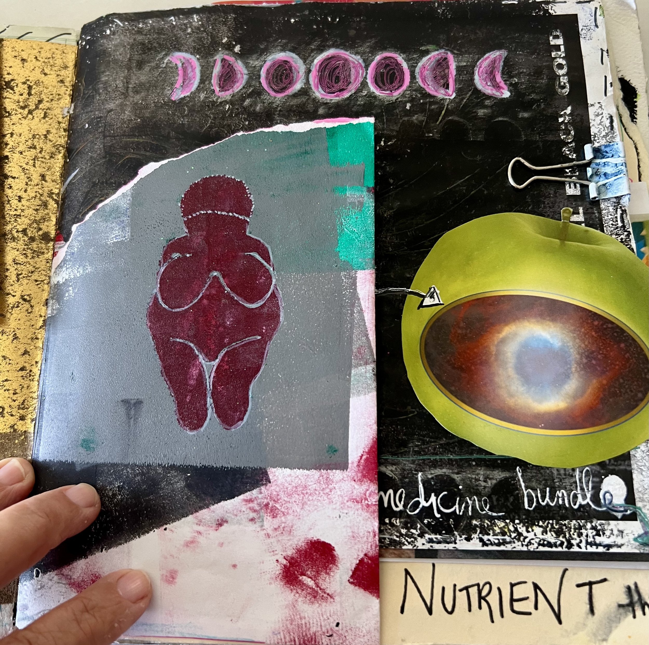 completed art journal page