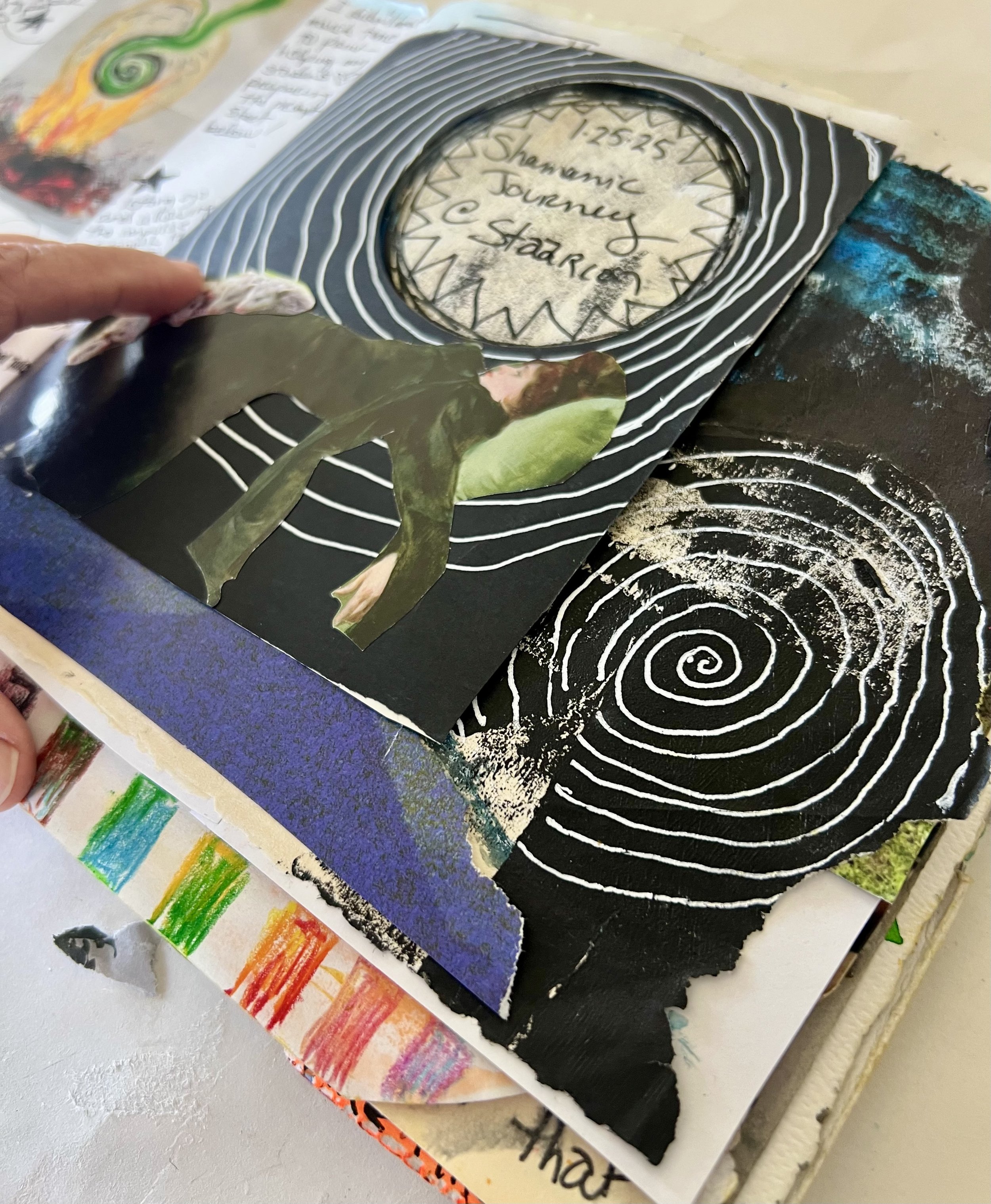completed page with layers and punch outs