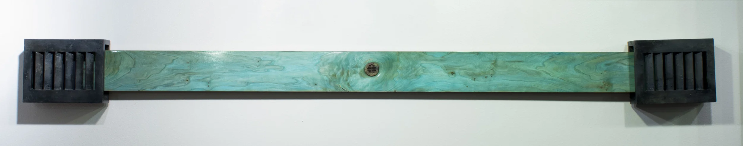 Drainage, 2016. 105” x 9.5” x 5”. Figured Cherry, Poplar. Available, contact for price.