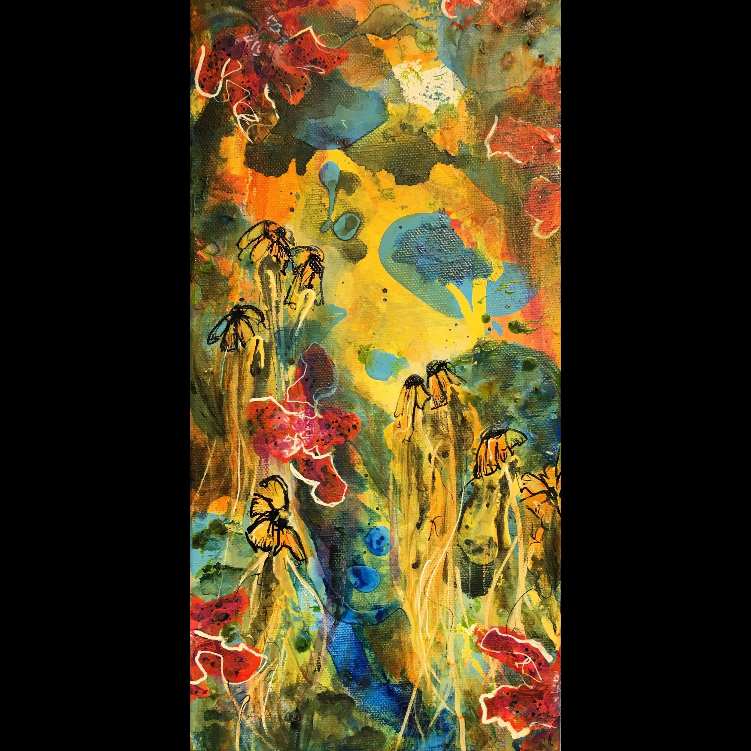 Flourish, 2017. 12" x 6". SOLD