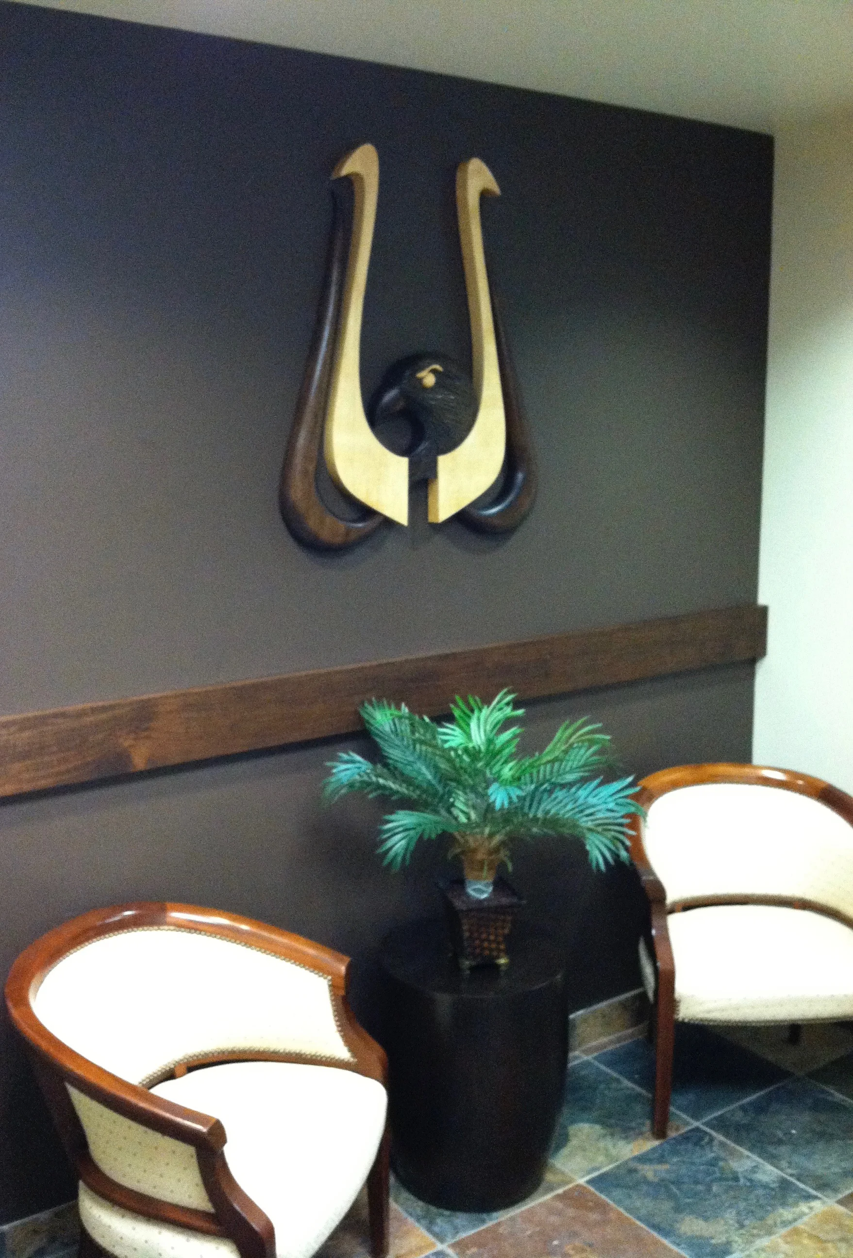 Wall-mounted sculpture installation. Goldenhawk Financial, Scottsdale, Arizona. 2013