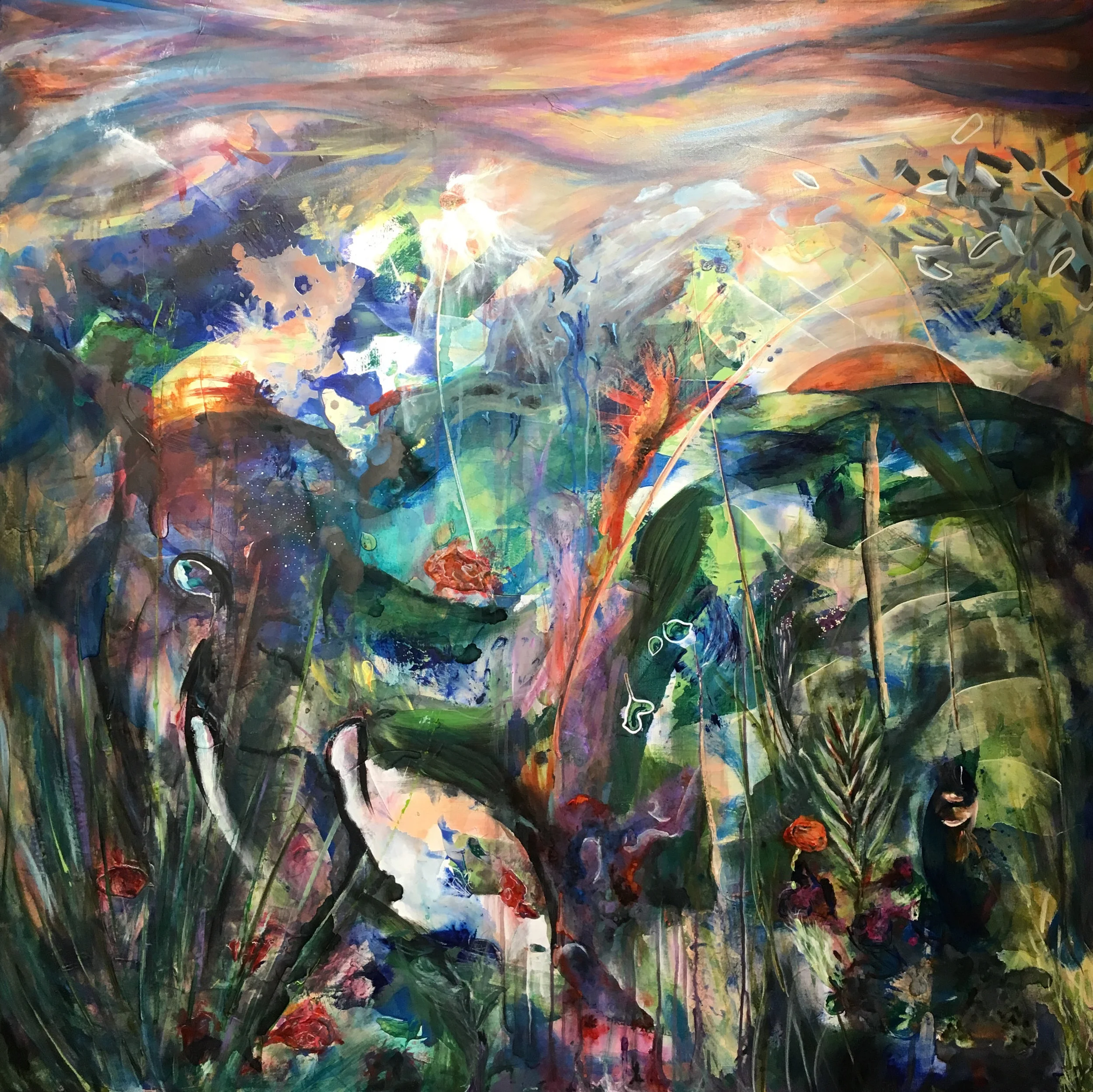 Alabama Tides, 48” x 48”. acrylic on canvas. Private collection, Loxley, AL