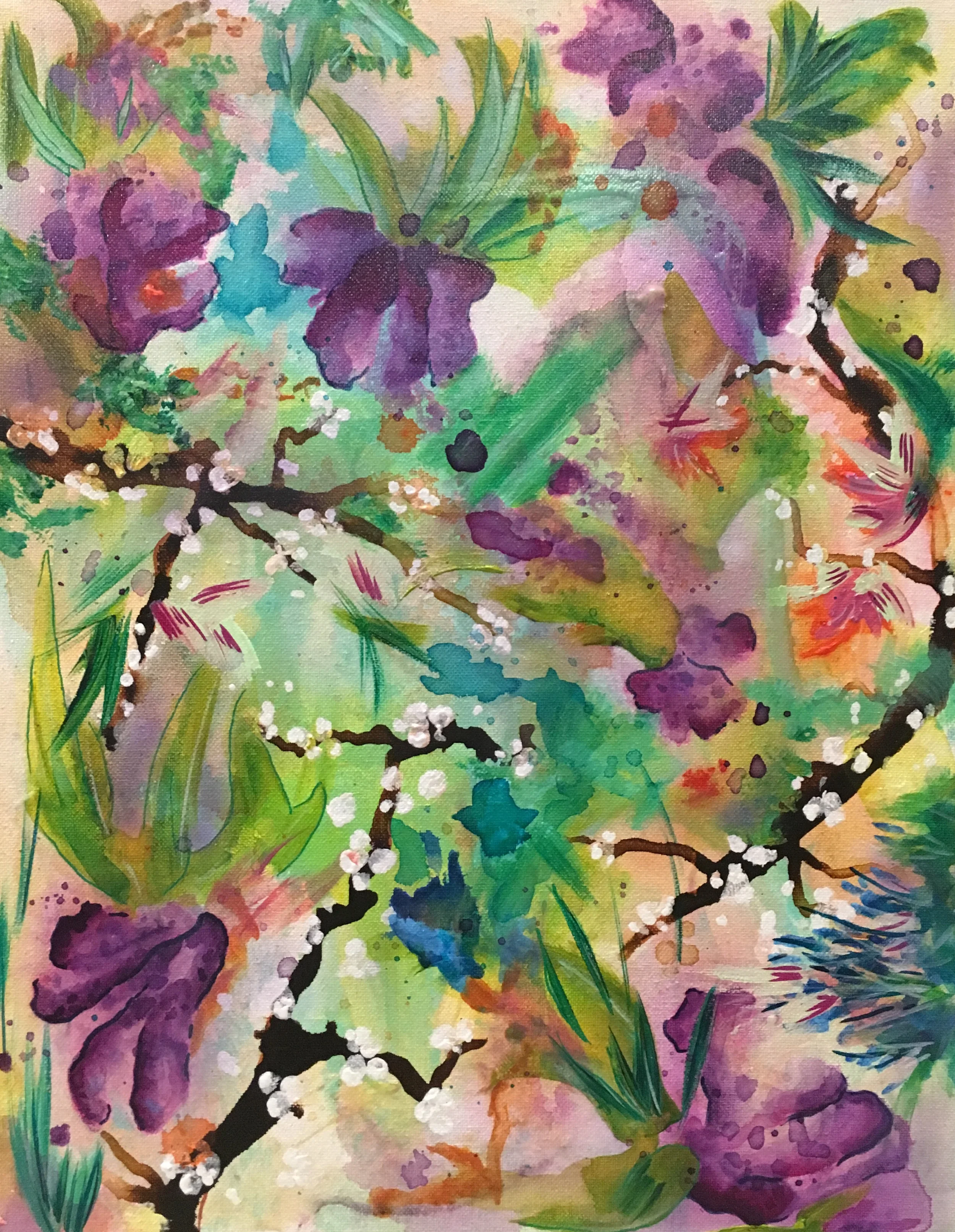 Illumination, 18" x 14". Water based pigment on canvas. Available, contact for price.