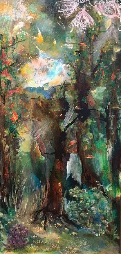 The Spirit of Nature, Triptych. 24" x 44". Acrylic on canvas. SOLD