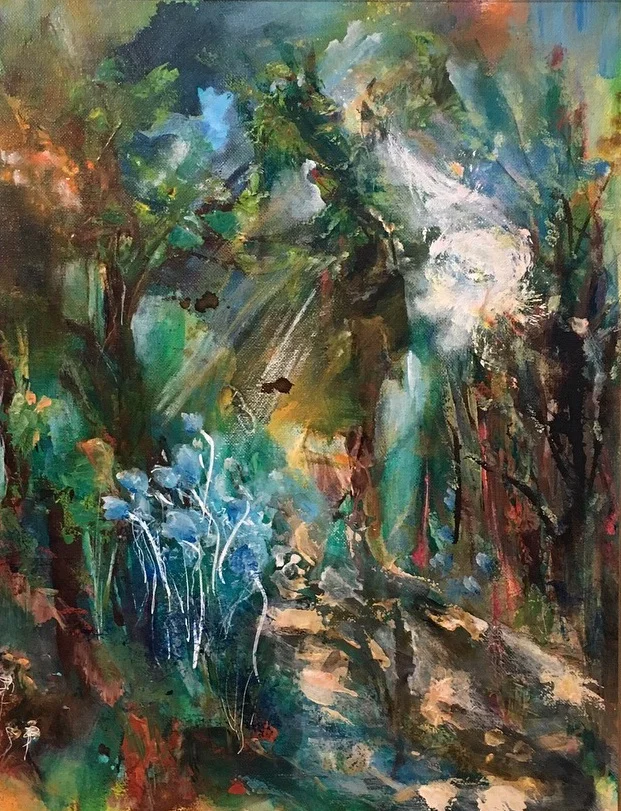 The Spirit of Nature, Triptych. 24" x 44". Acrylic on canvas. SOLD
