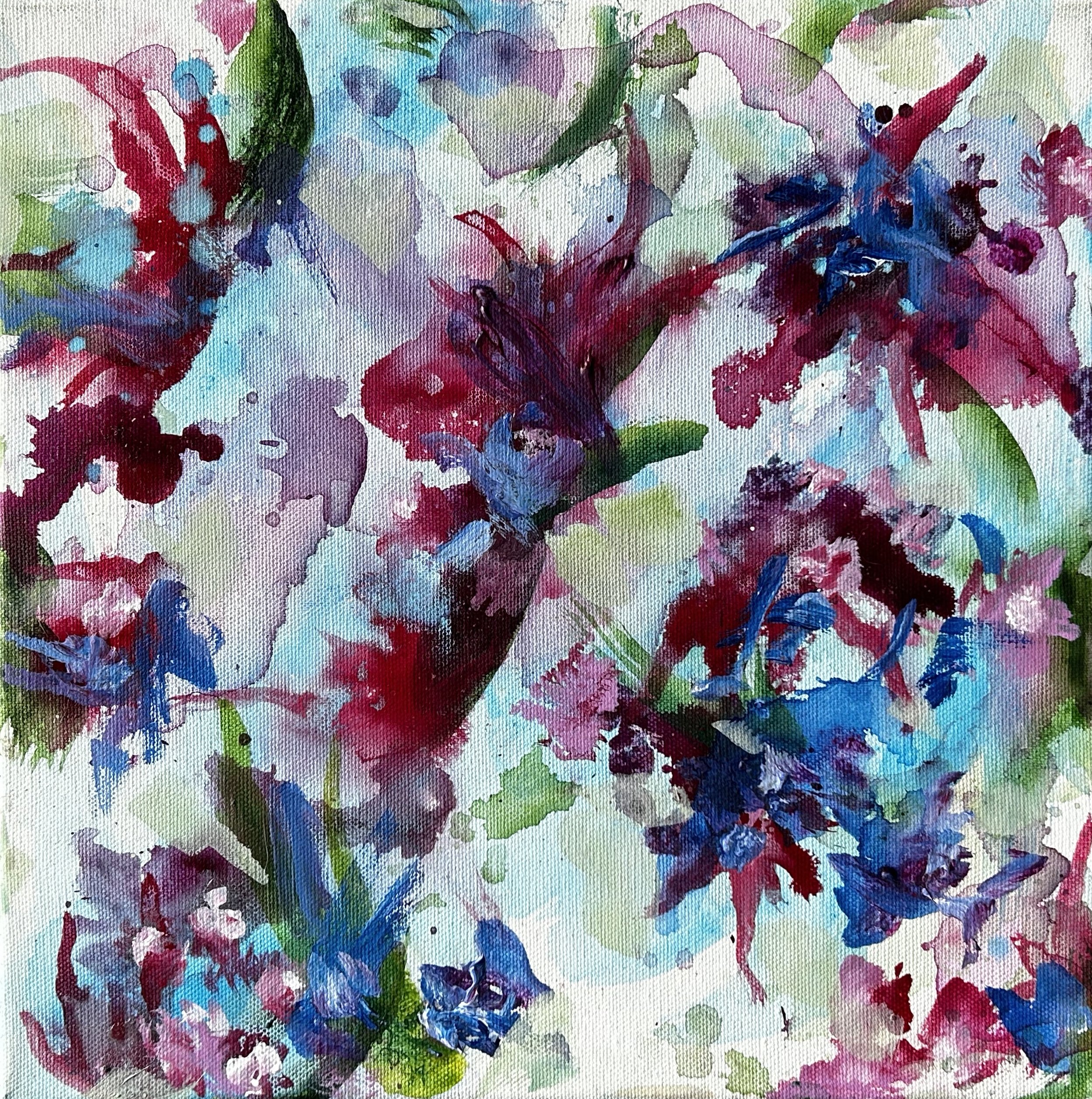 12" x 12", water based pigment on canvas. $125.00