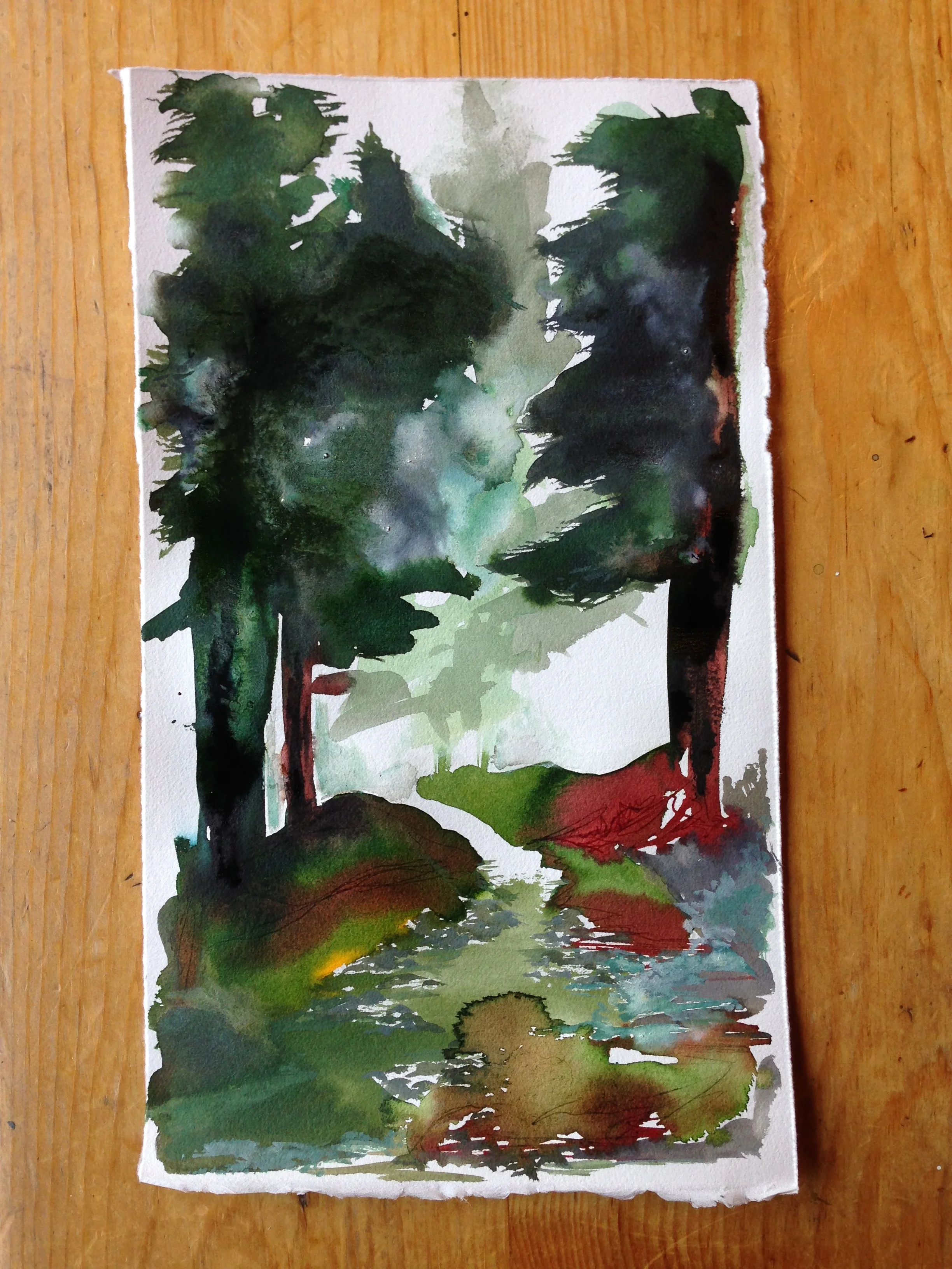 6"x18" | 75 Ink and watercolor on paper