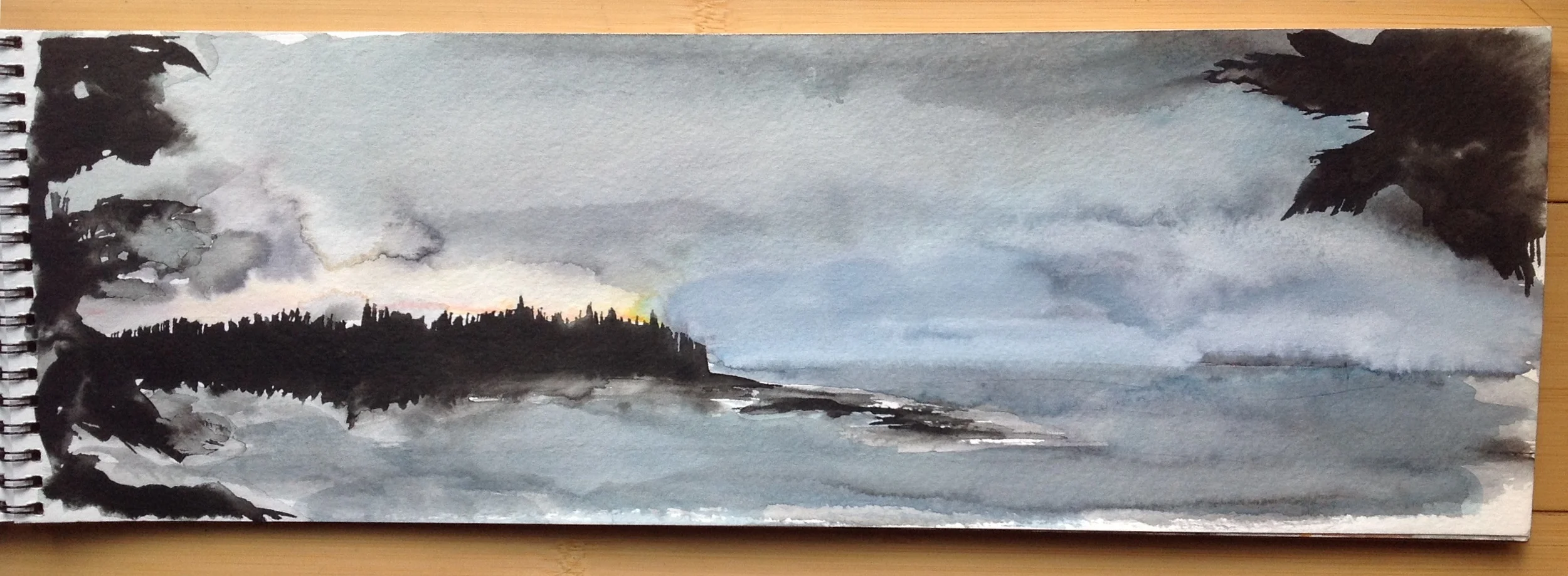 6"x18" | 100 Ink and watercolor on paper
