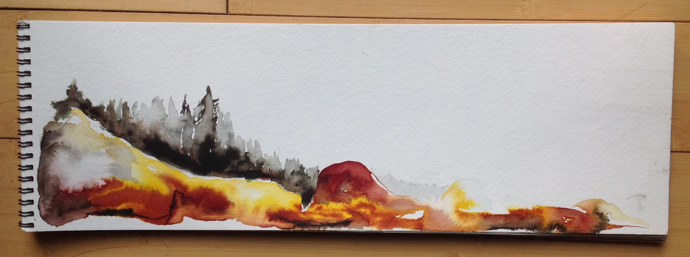 6"x18" | 100 Ink and watercolor on paper