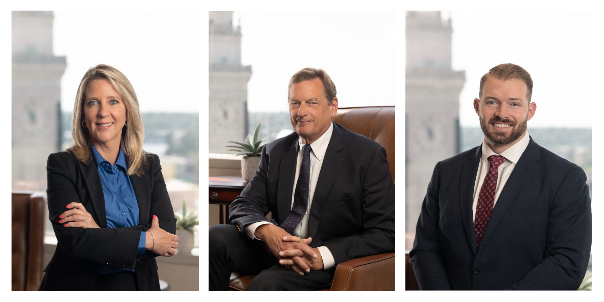 corporate style headshots of three people.