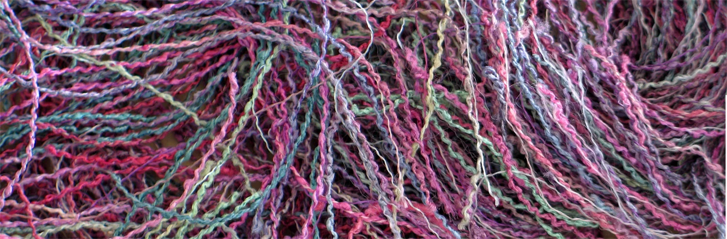 Fringe on space-dyed rayon shawl by Jan Meyer. Used on 404 page.