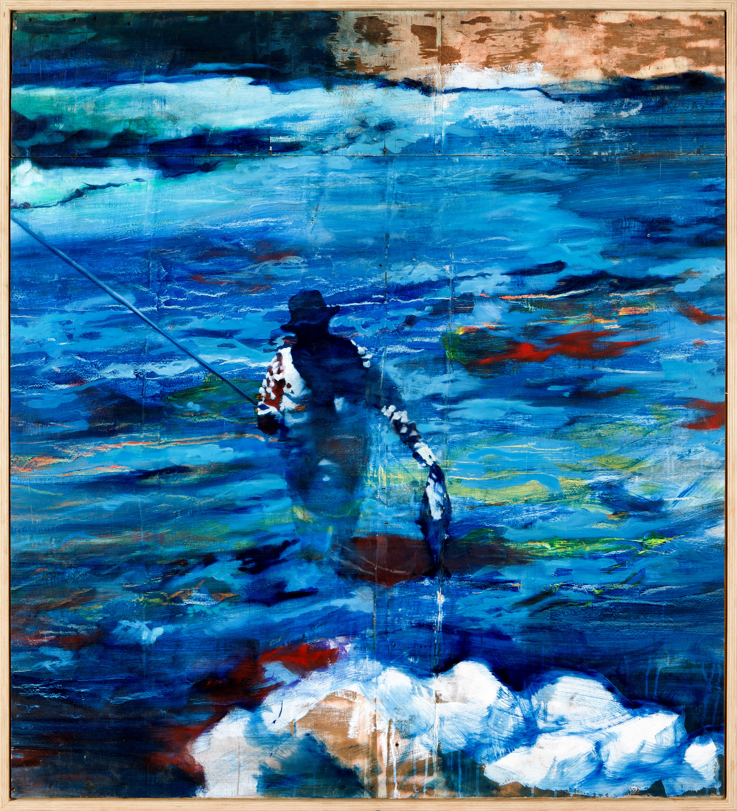 Trout on a fly - 2011, oil on wood, 160x140cm