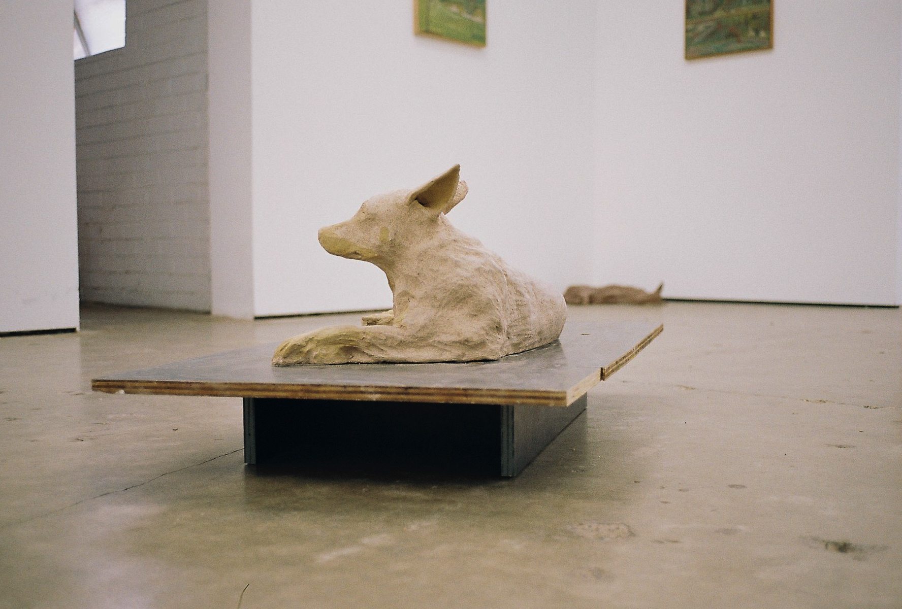 Always listening, unfired clay, timber, 2019, photo: Amy Stuart