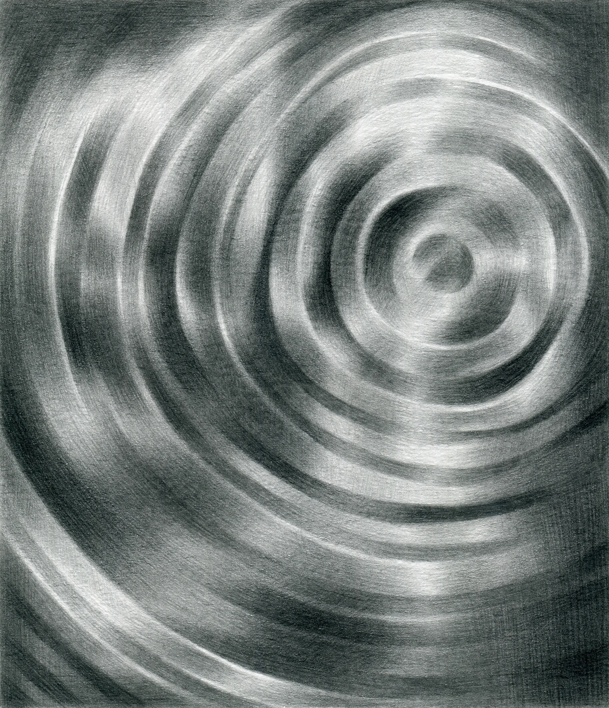Attract , 2015. Graphite on paper. 6" x 7".