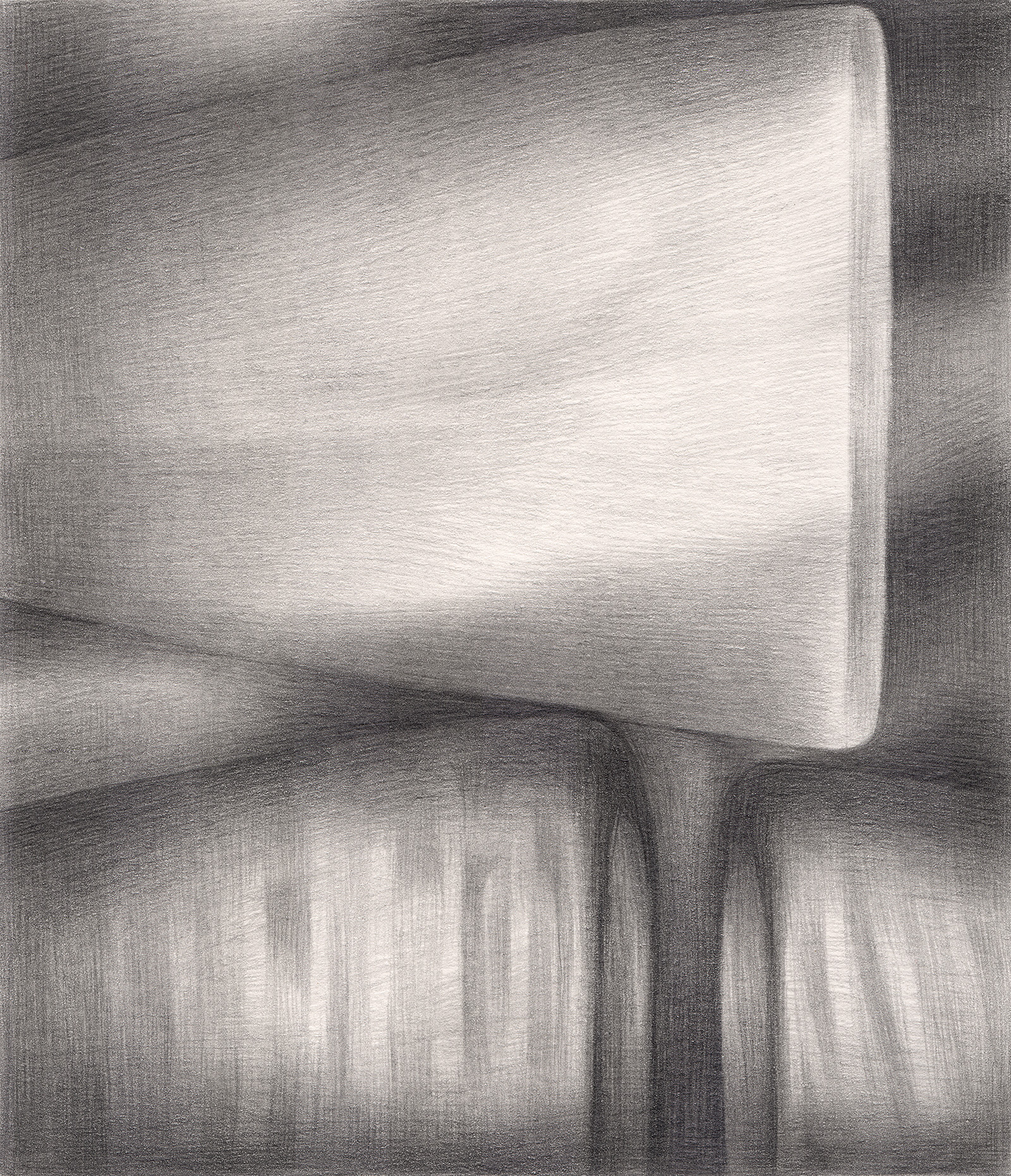   The Attention of Strangers , 2005. Graphite on paper. 6" x 7". 