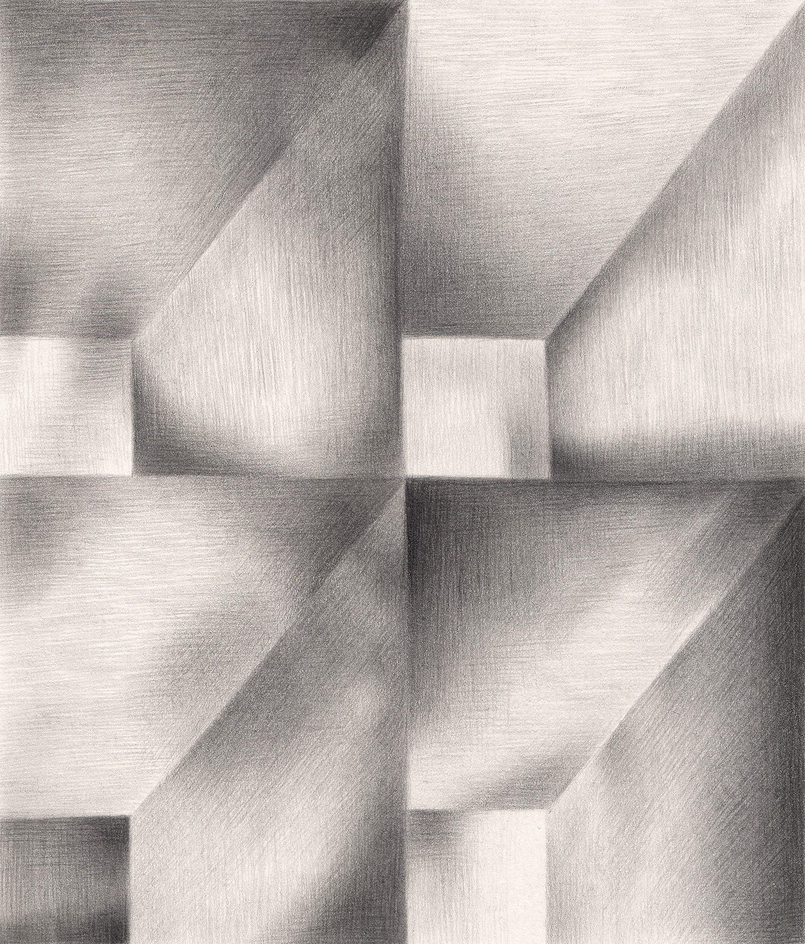   I Assure You, Sir, The Attic Is Empty , 2005. Graphite on paper. 6" x 7". 
