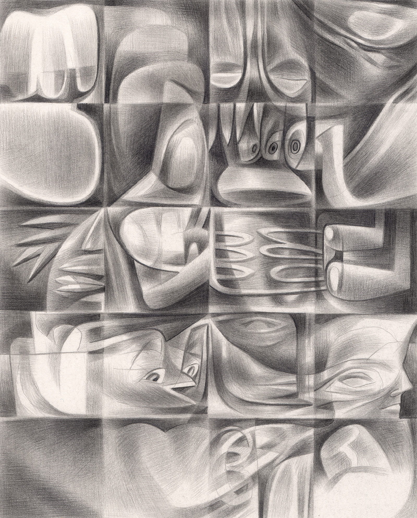   The Truant Officer's Bride , 2005. Graphite on paper. 6" x 7". 