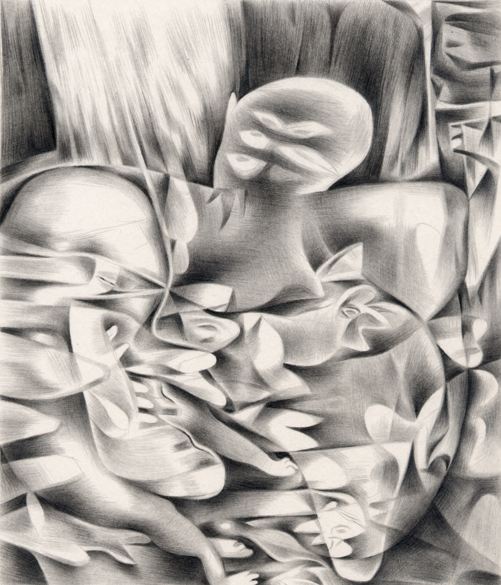   Baby Fat , 2003. Graphite on paper. 6" x 7". 