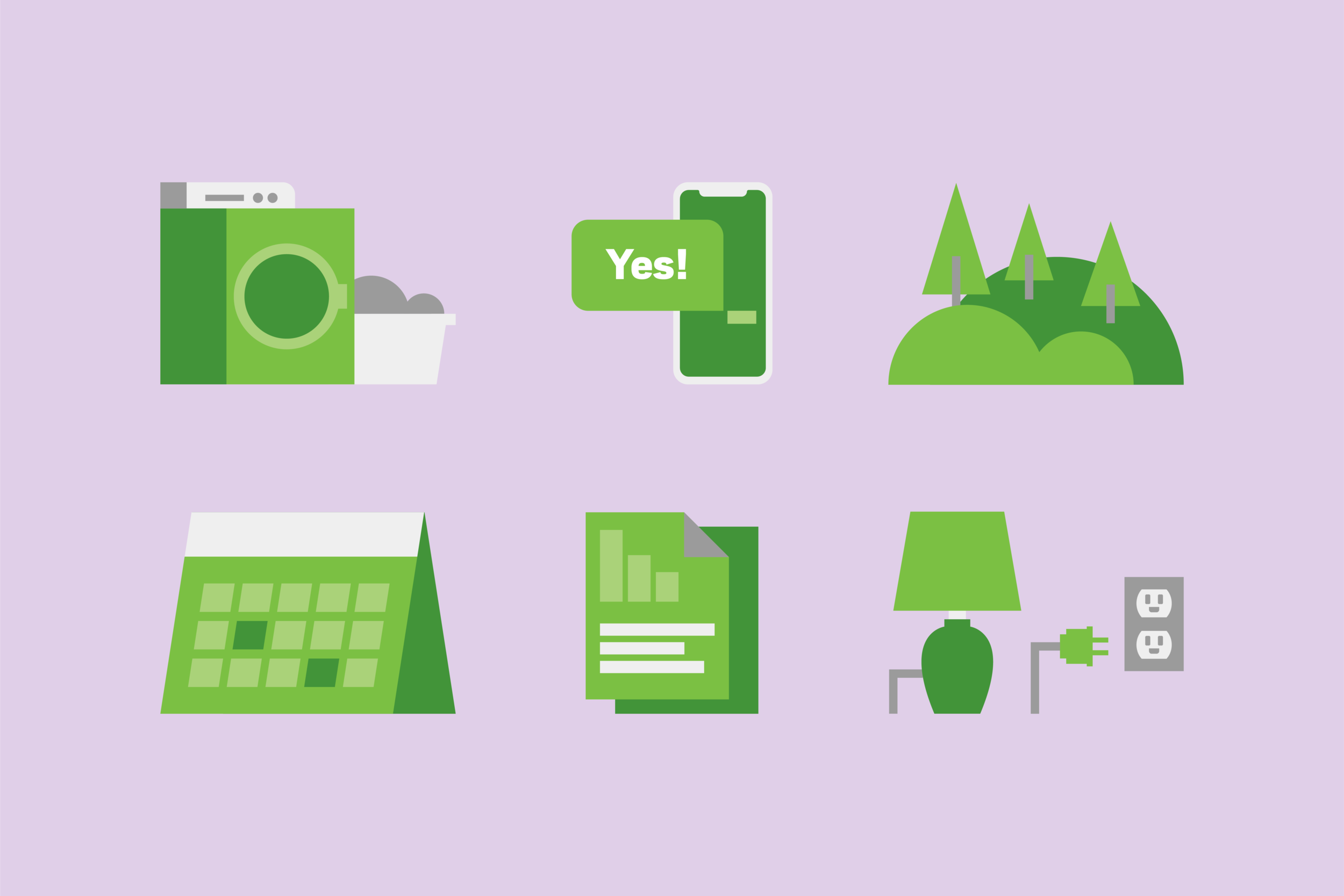 Icon set for Ameren Illinois Peak Time Rewards program
