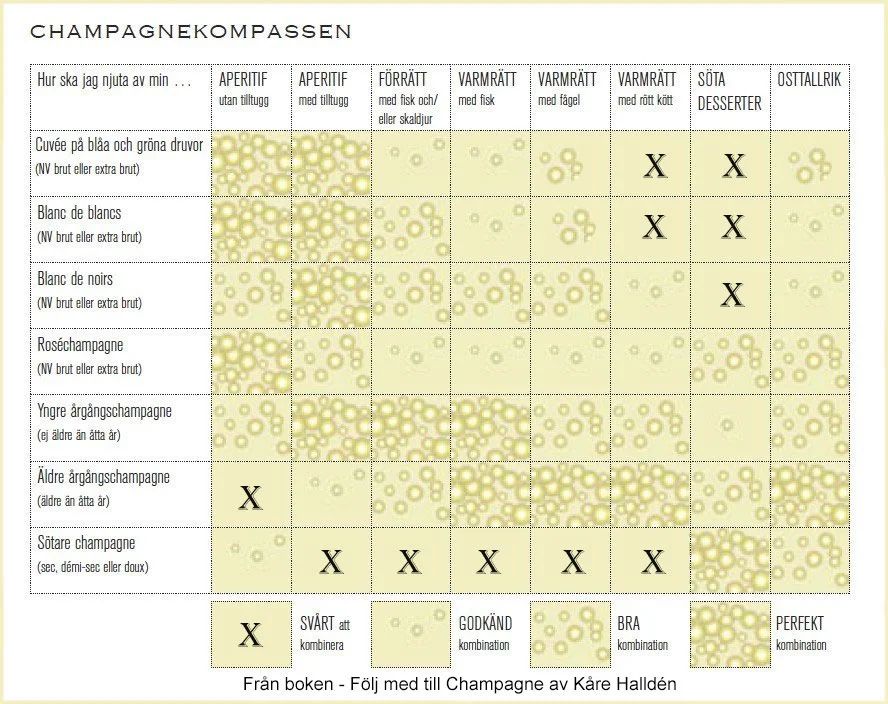 Vilken champagne passar till vad..? champagne - pairing..