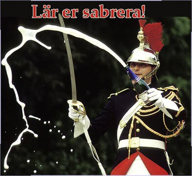 ”Slik sablerer du en champagne”