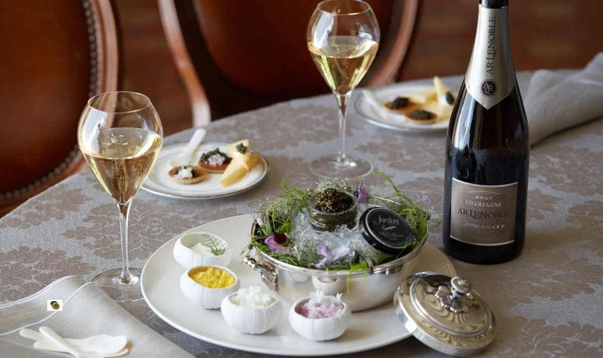 champagne provning med middag