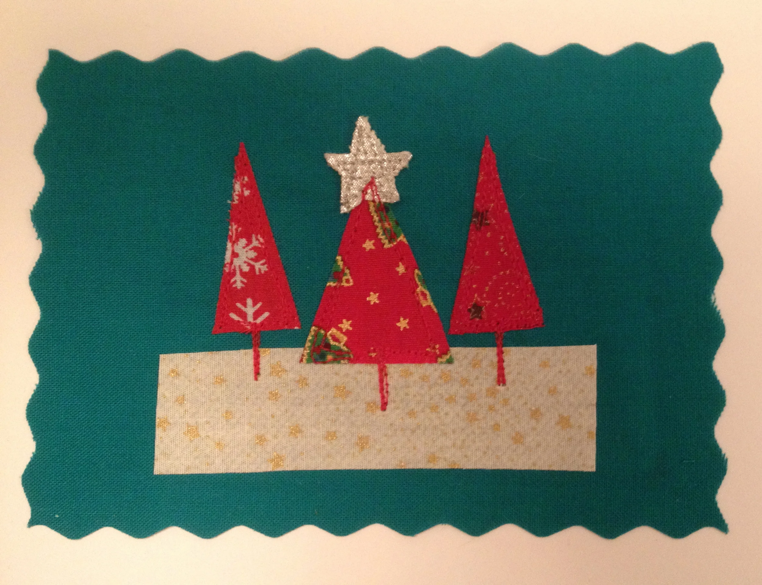 Handmade Stitched Christmas Card - £2.50 each or 5 for £10 + p&p