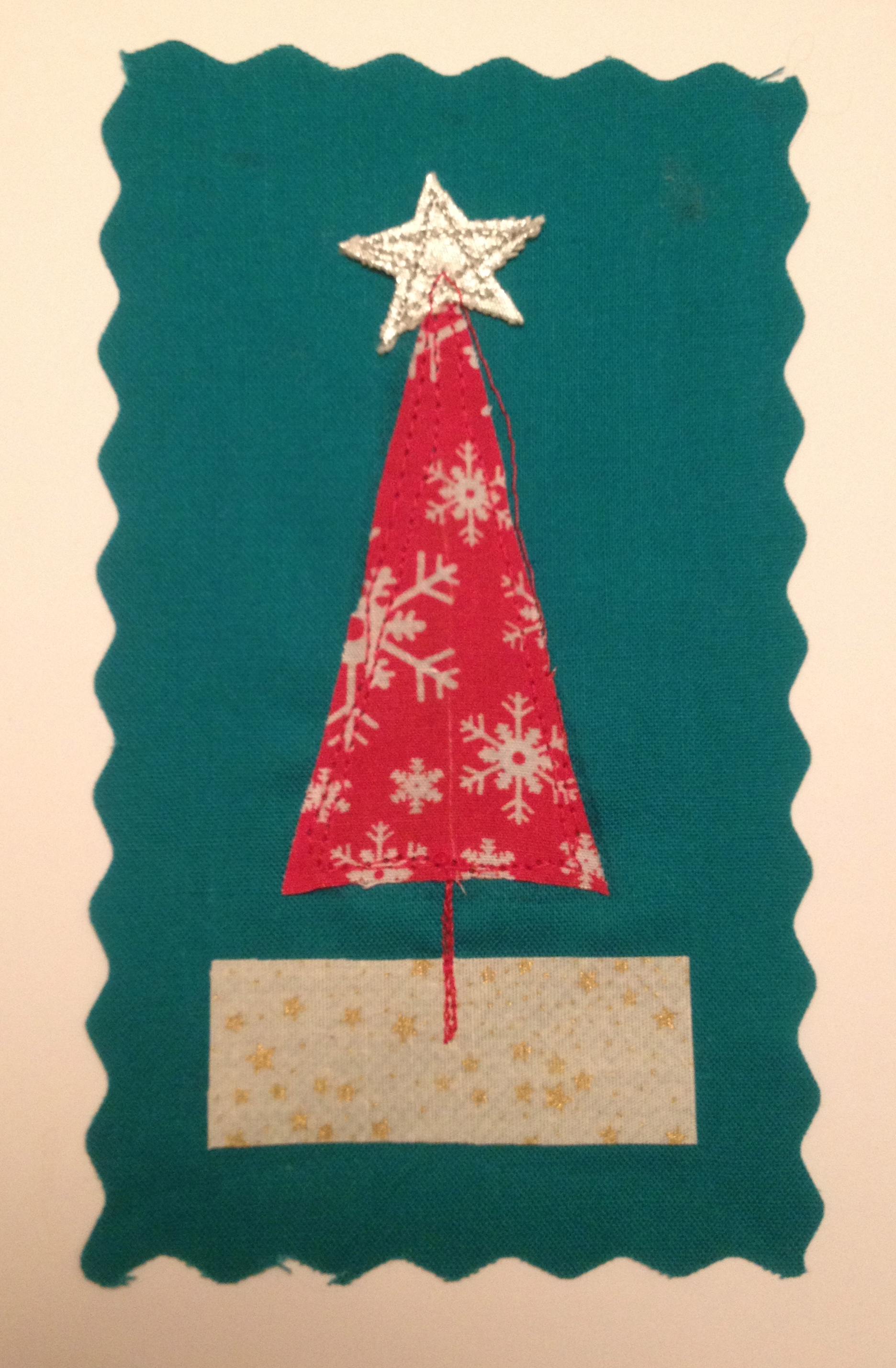 Handmade Stitched Christmas Card - £2.50 each or 5 for £10 + p&p