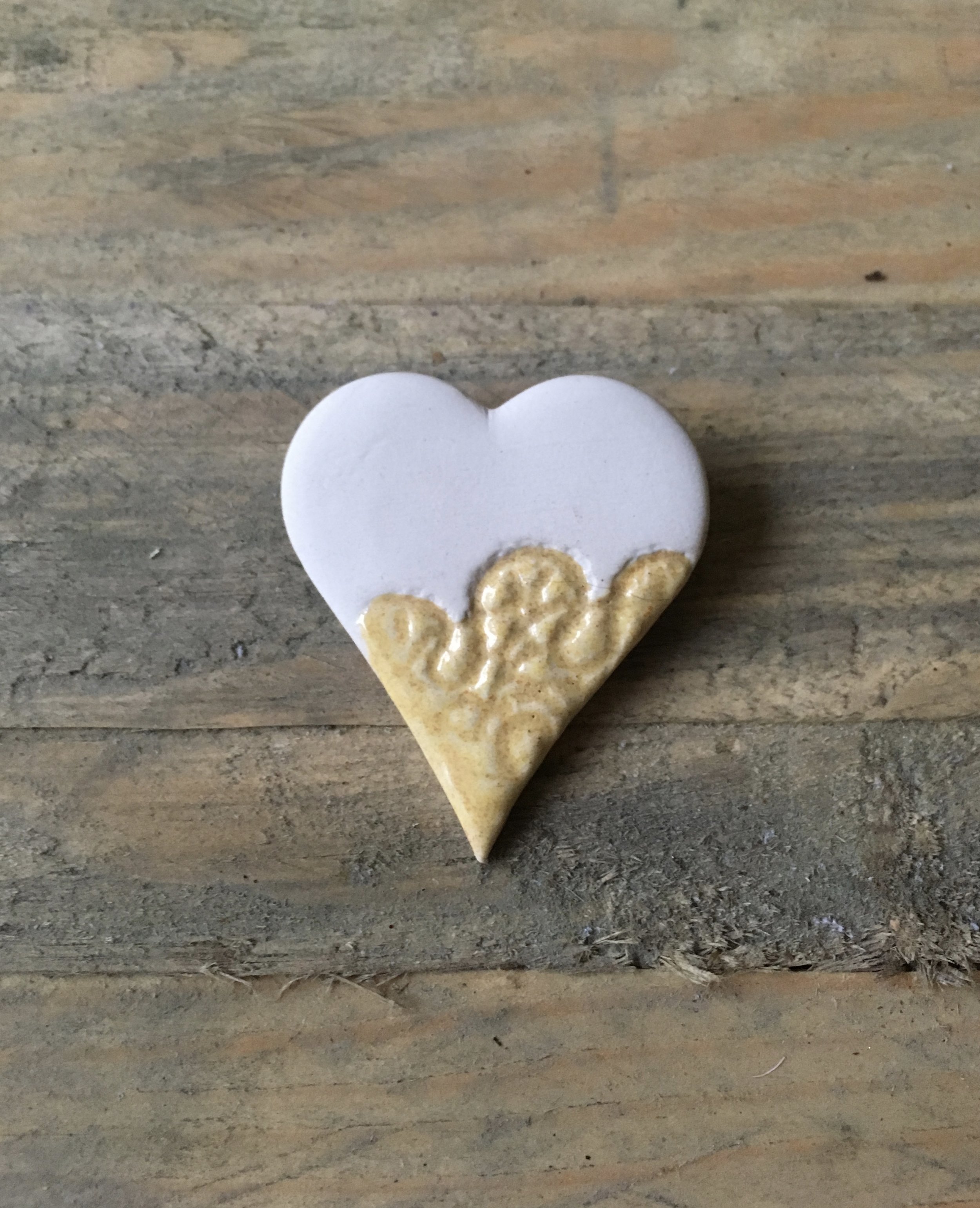 Semi-Porcelain Brooch