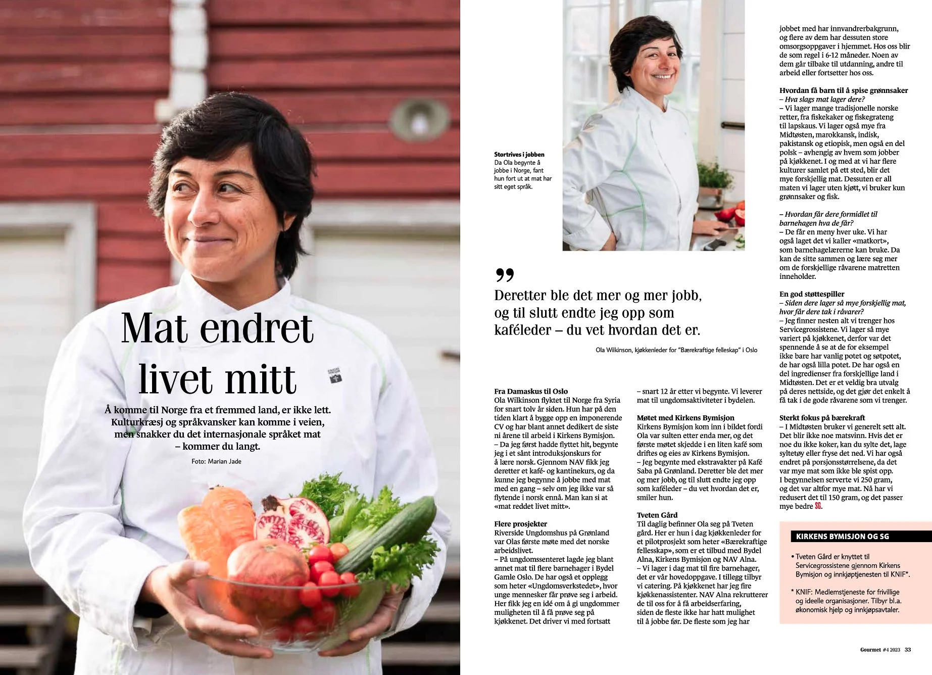 Kirkens Bymisjon for magasinet Gourmet - Portrett av Ola Wilkinson