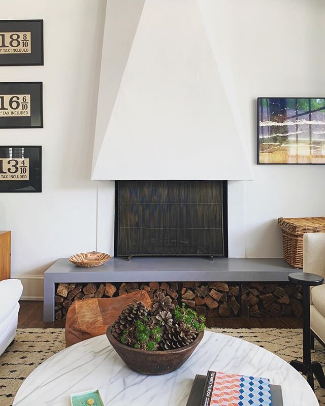 Rainy days and Mondays always get me down....wait it&rsquo;s not Monday? How about another fireplace and another before and after?  We love how this added fireplace turned out and it already had been used a lot! By the way the &ldquo;Art&rdquo; on th