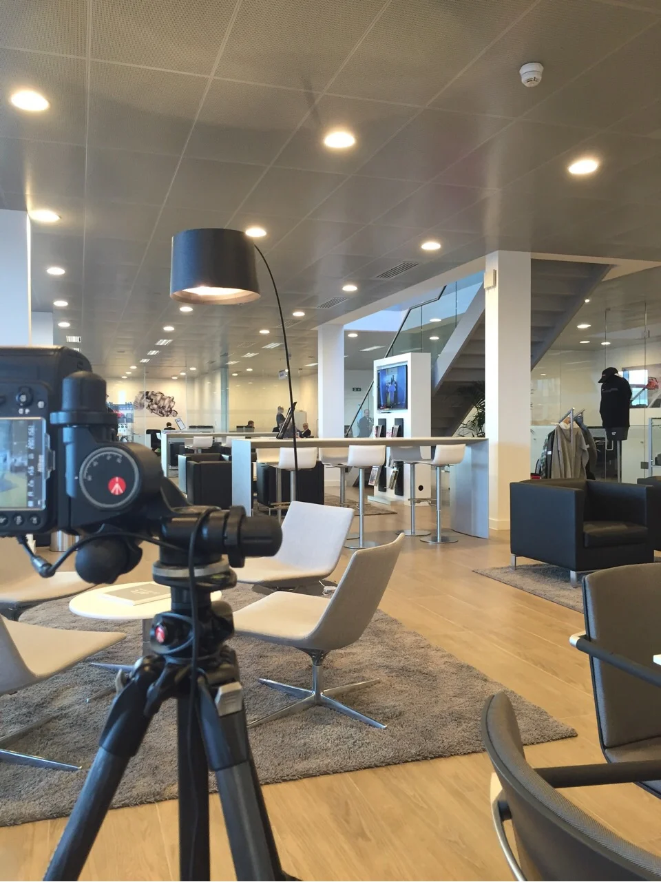 The image shows the interior of the premises and my camera in the middle of being set-up for the shot I was after.