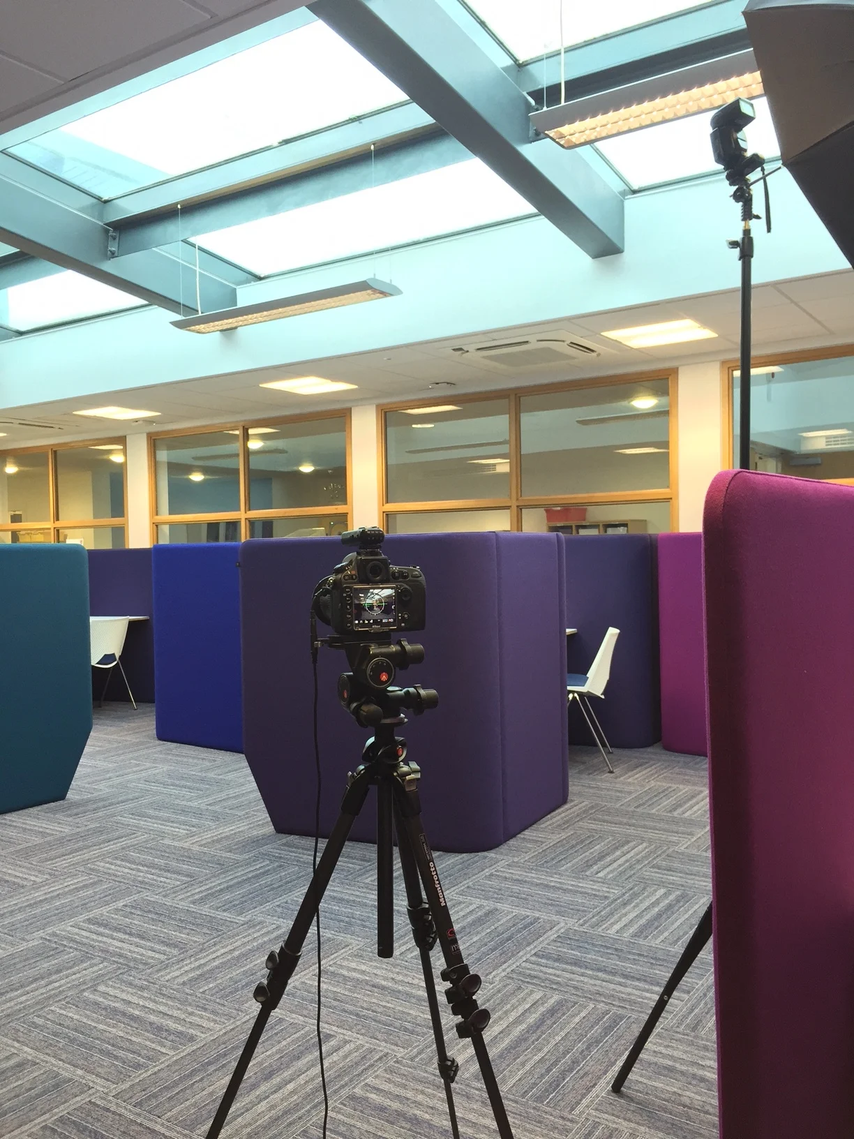 BTS image from recent interior shoot for Robertson Construction Ltd.