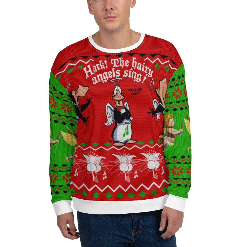 Men's University of Illinois Springfield Ugly Holiday Festive Sweater  (Apparel) 