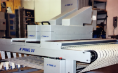Prime UV's Conveyer System allows our customers to test UV Inks as well as different UV Coatings before going on line