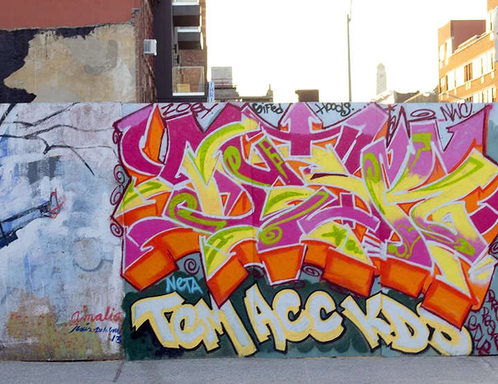 Graffiti color explosion, Clinton Hill, Brooklyn