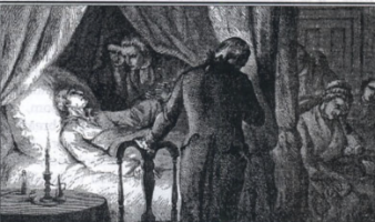 George Washington's last days in which he was bled (maybe to death?) 