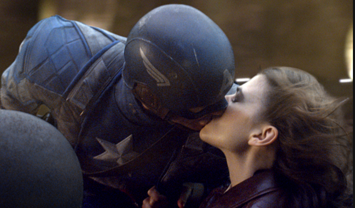 Captain America and Agent Carter exchanging microbiomes