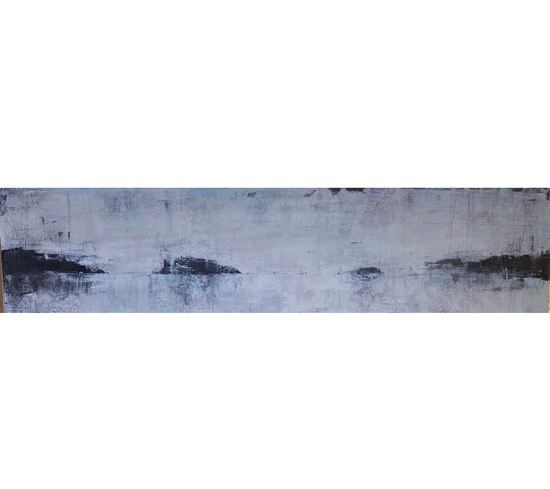 "tbd" 12" x 48" acrylic, cold wax