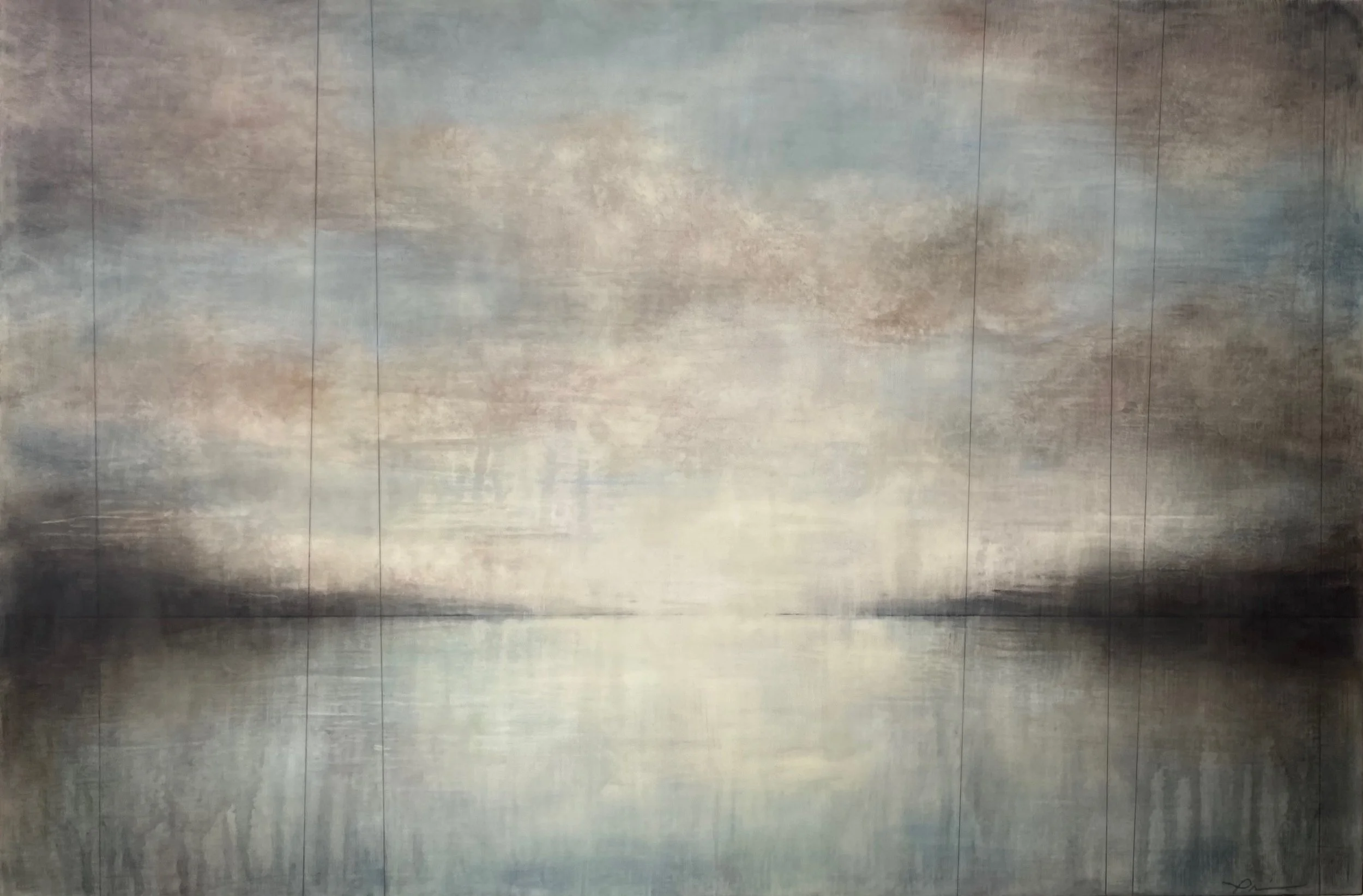 "seafoam reflection" 24" x 36"