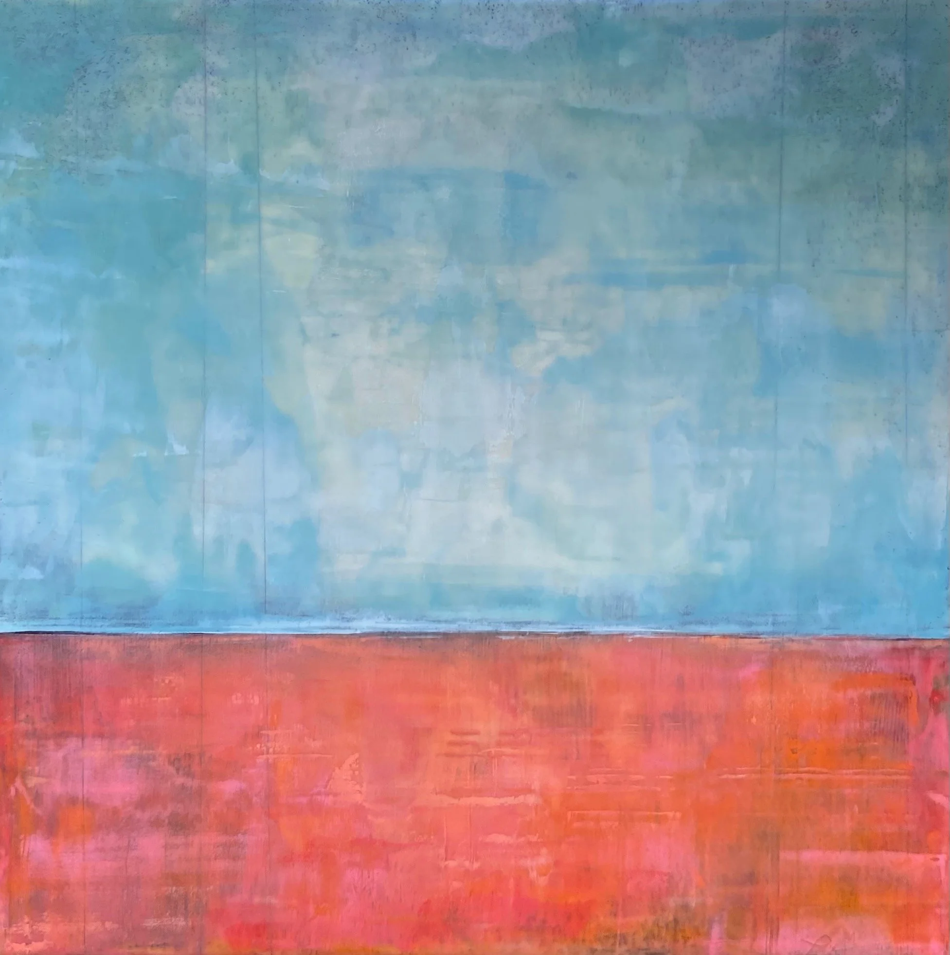 "Coral Horizon" 20" x 20"