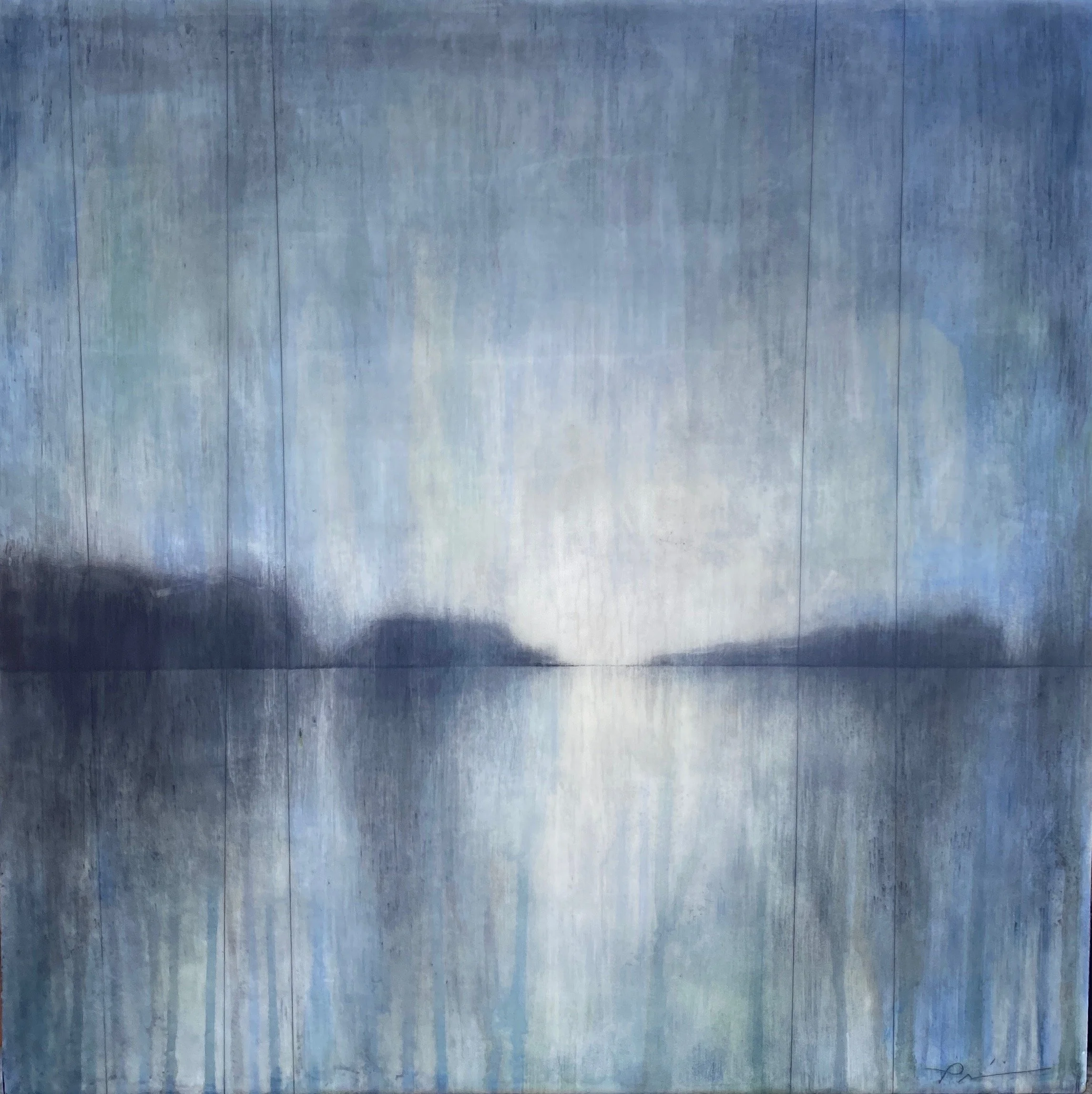 "Pewter Veil" 20" x 20"