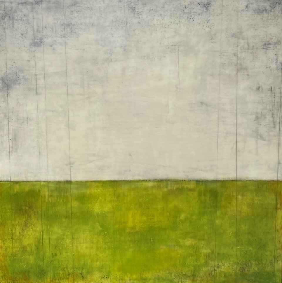 :Chartreuse Wash" 24" x 24"