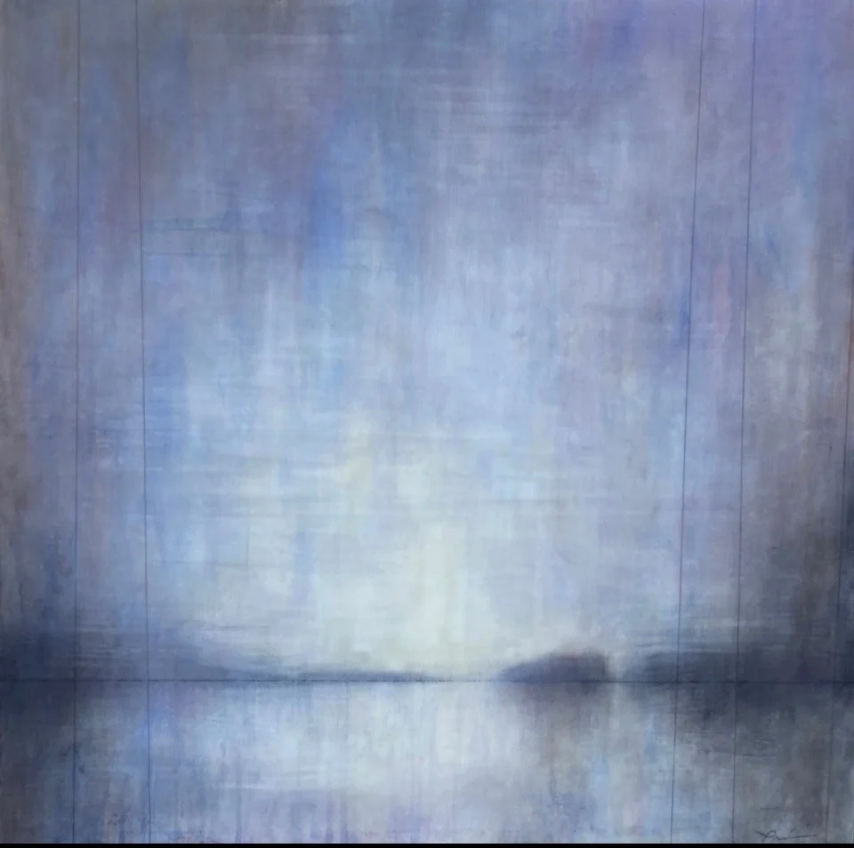 "Plum Reflection" 30" x 30"