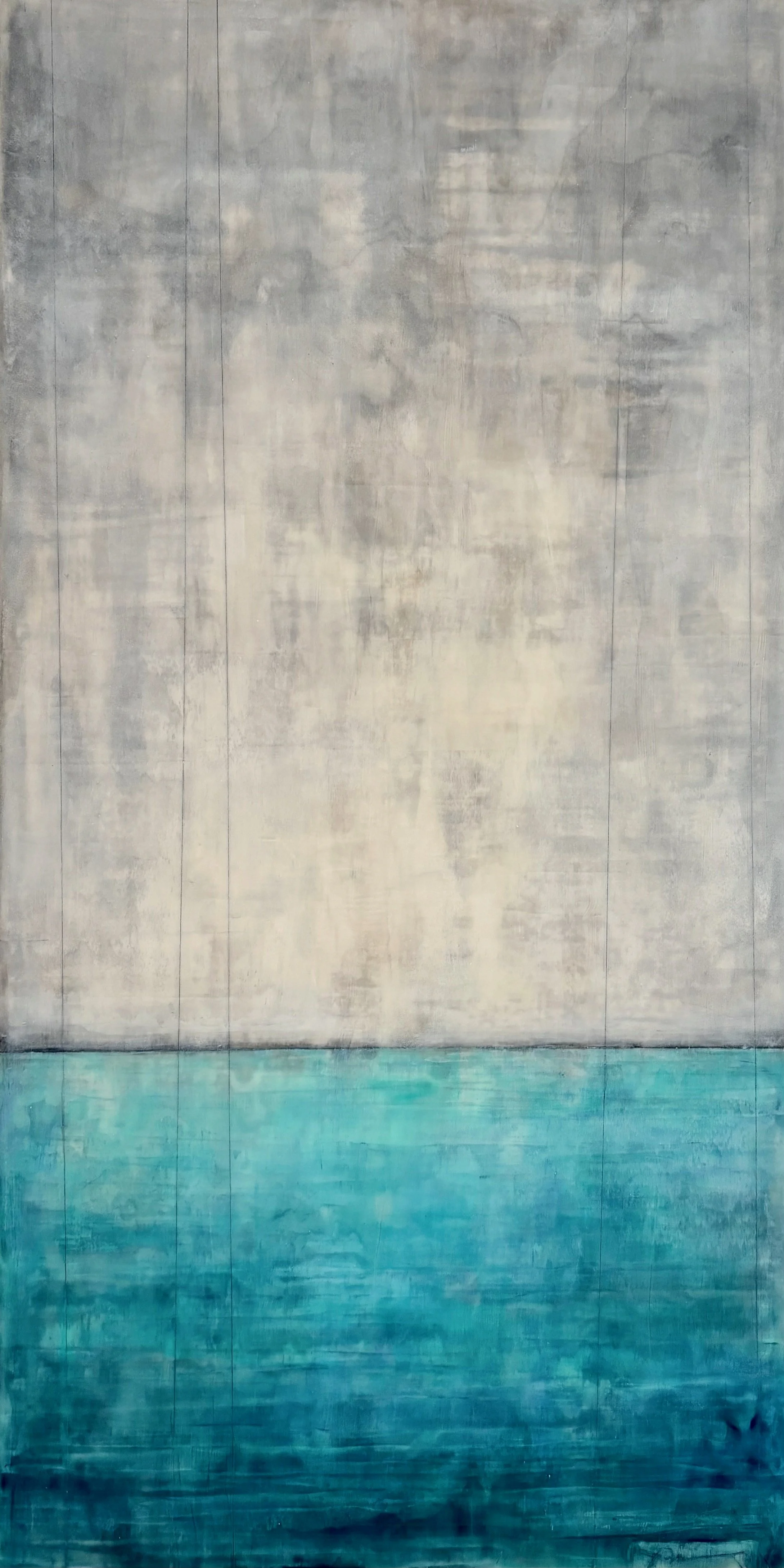 "Aquamarine Ombré" 15" x 30"