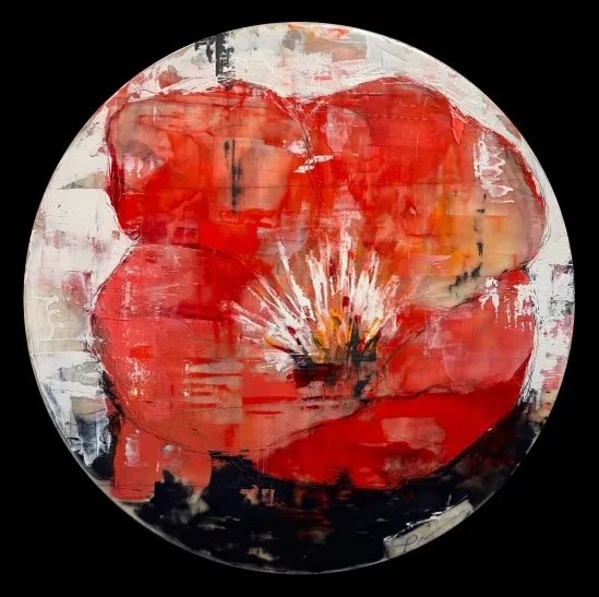 "Scarlet Blossom" 16" diameter