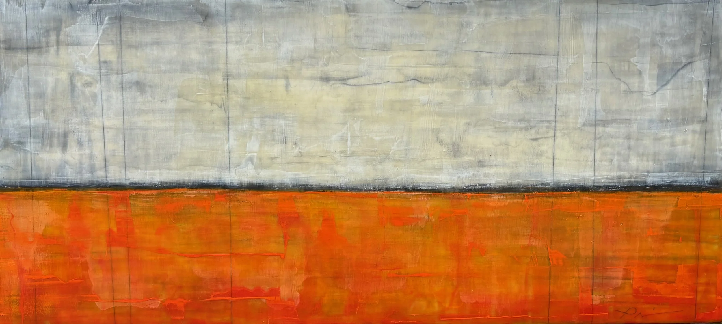 "Orange Poppies" 10" x 22"