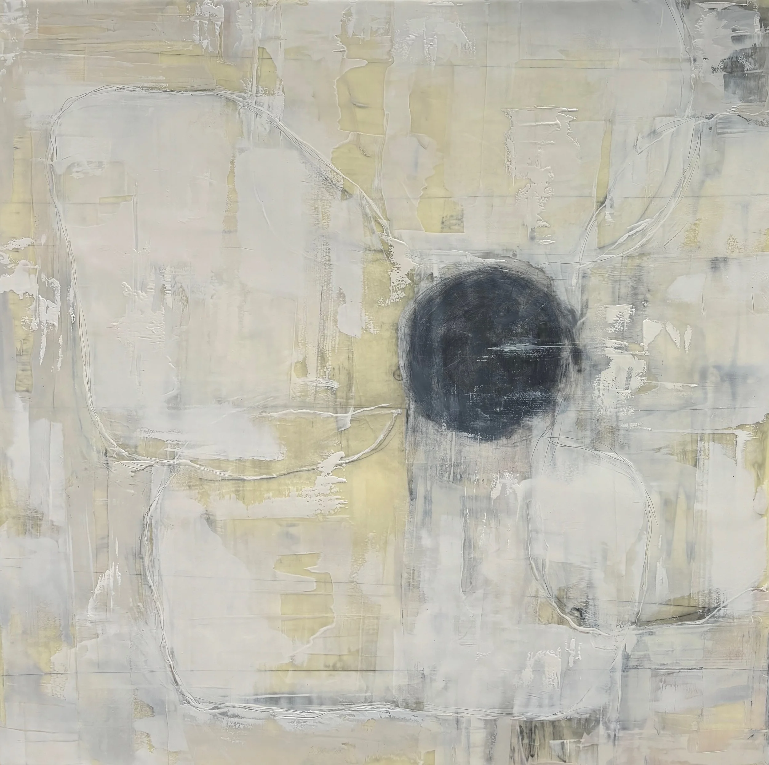 "Ivory Blossom" 30" x 30"