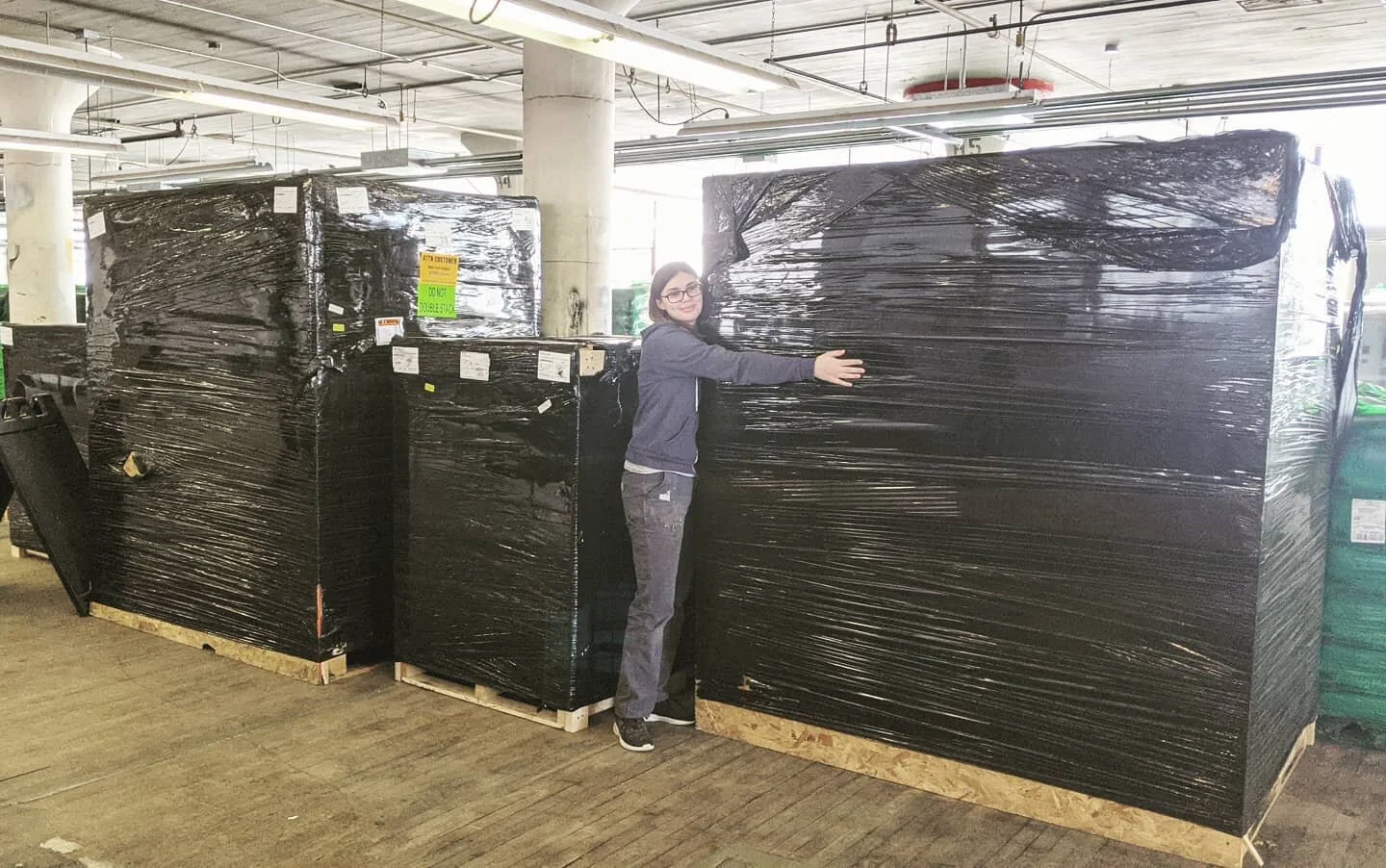 Our favorite screen printer, Kat, is PUMPED to get the new press up in the shop. We're just going to let her be with her boxes for now... 😅 

Stay tuned for updates! 🥳